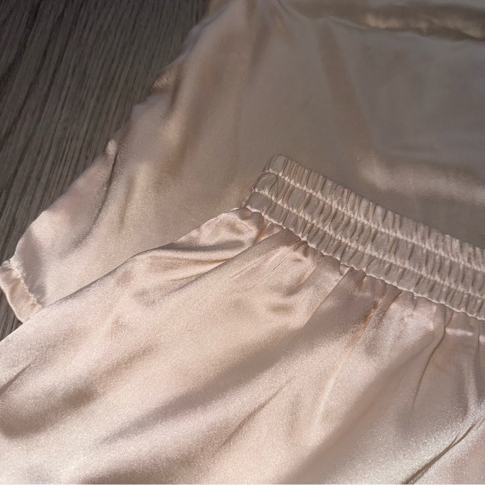 Satin Ruffle Short Pajama Set - Picture 6 of 7